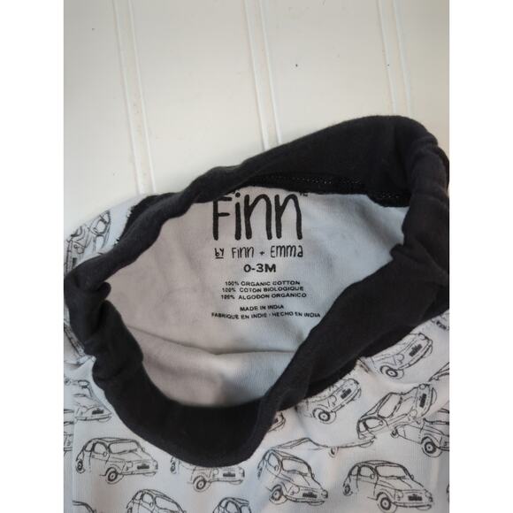 Finn by Finn + Emma Pants Onesie Outfit Black White 0-3M - Picture 6 of 6